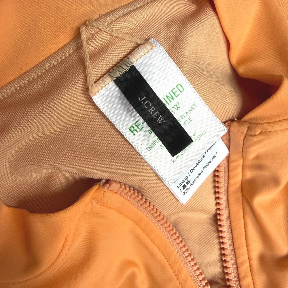 J.crew Active Short-sleeve Zip-up One-piece swimsuit Size 4 tall